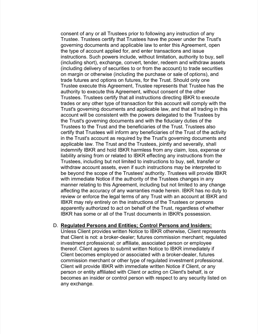 Interactive Brokers Client Agreement — page 6 of 30