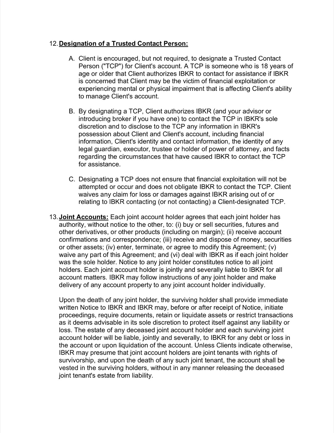Interactive Brokers Client Agreement — page 7 of 30