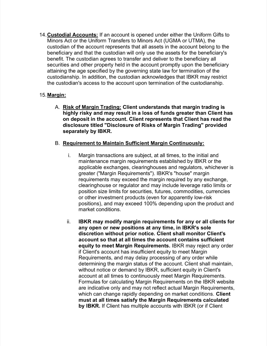 Interactive Brokers Client Agreement — page 8 of 30