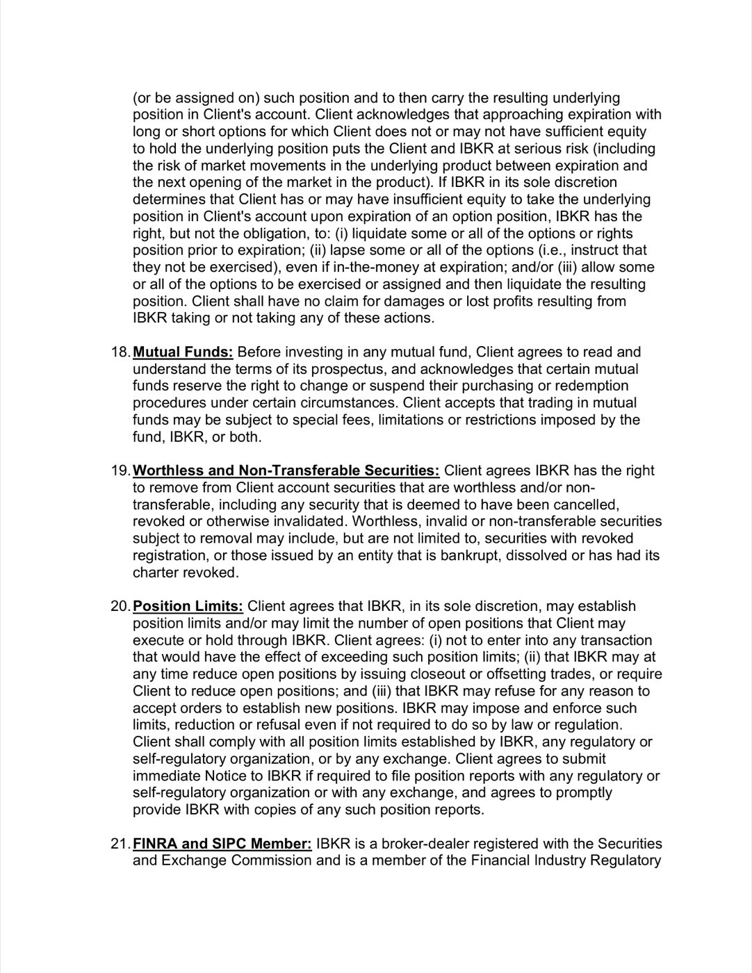 Interactive Brokers Client Agreement — page 12 of 30