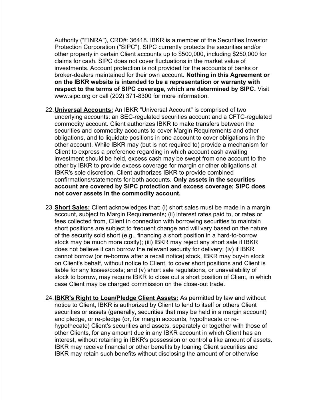 Interactive Brokers Client Agreement — page 13 of 30