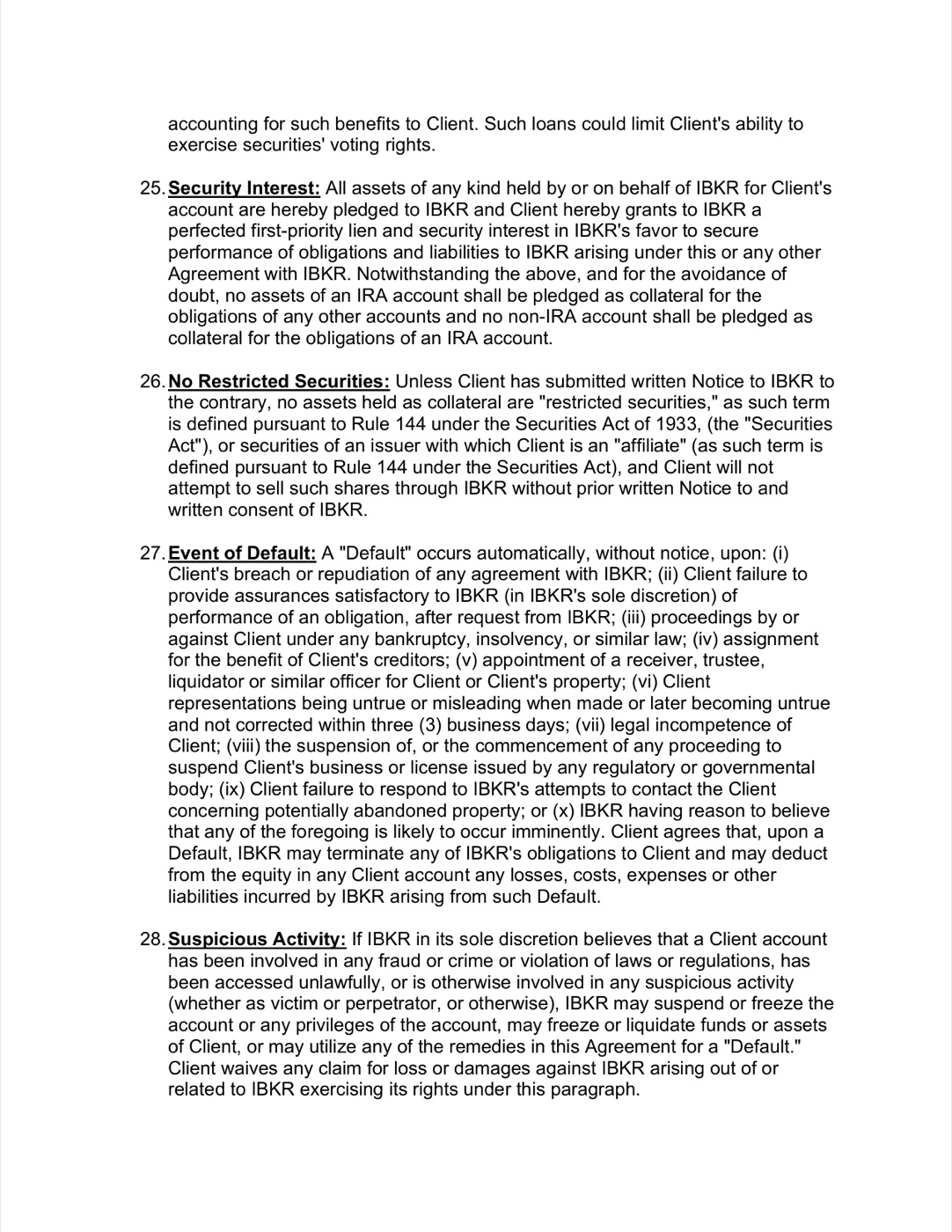 Interactive Brokers Client Agreement — page 14 of 30
