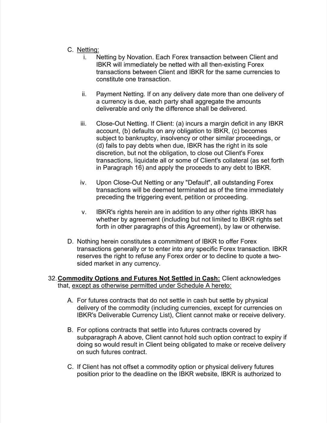 Interactive Brokers Client Agreement — page 17 of 30