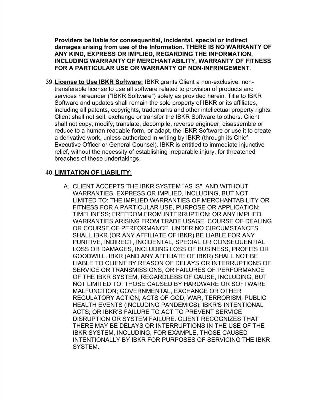 Interactive Brokers Client Agreement — page 21 of 30