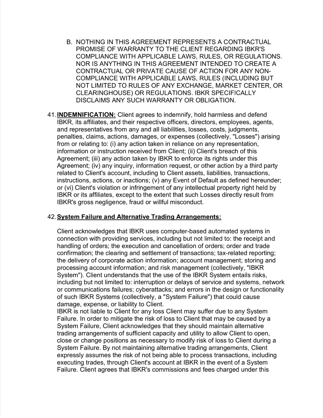 Interactive Brokers Client Agreement — page 22 of 30