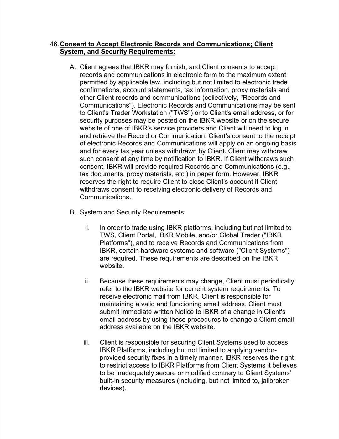 Interactive Brokers Client Agreement — page 24 of 30