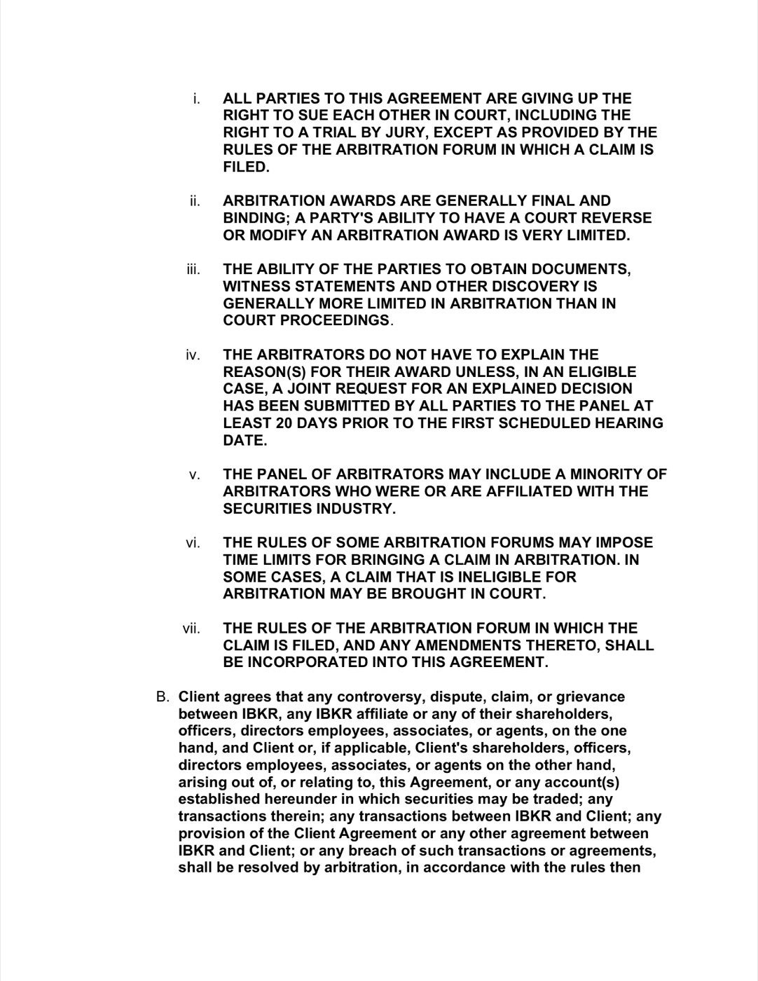 Interactive Brokers Client Agreement — page 27 of 30
