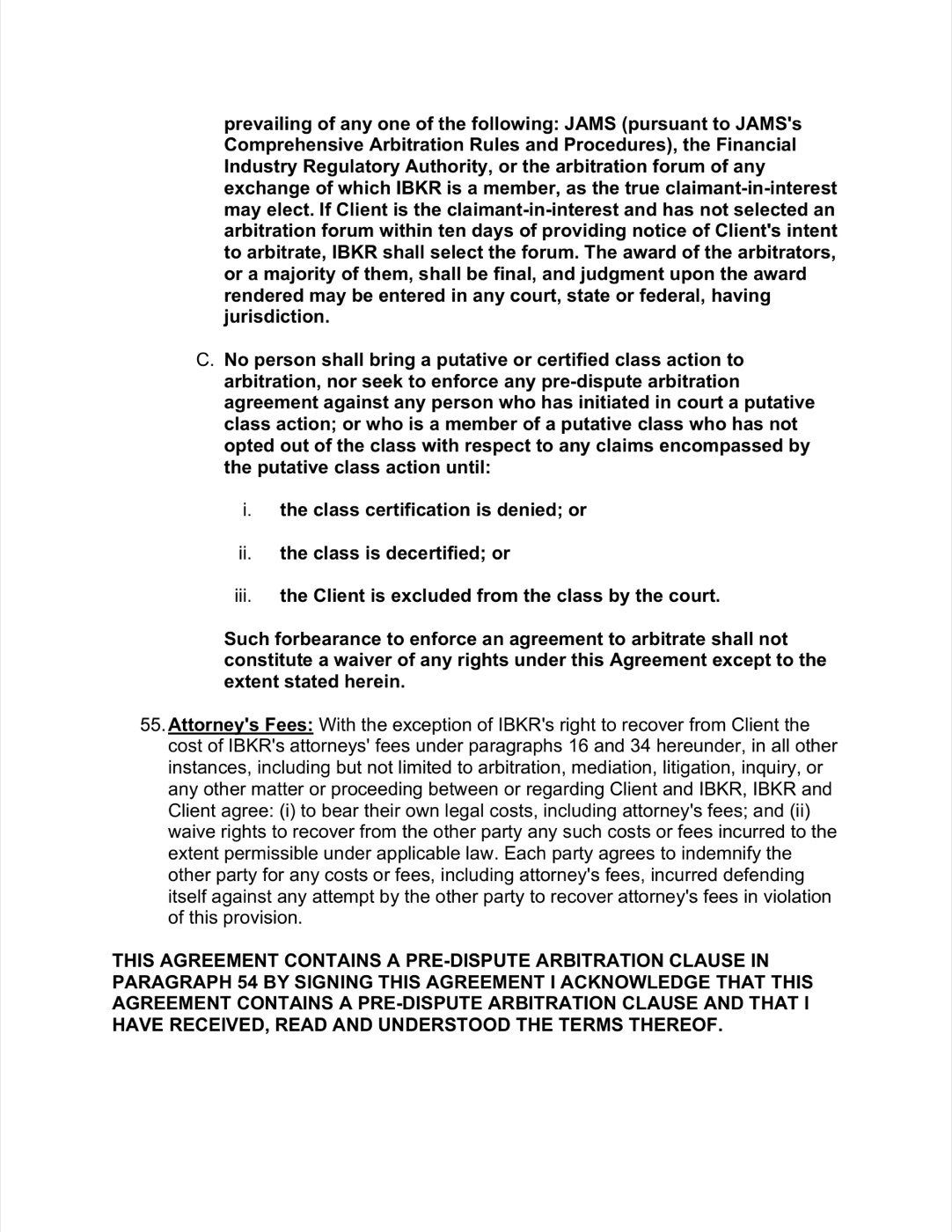 Interactive Brokers Client Agreement — page 28 of 30