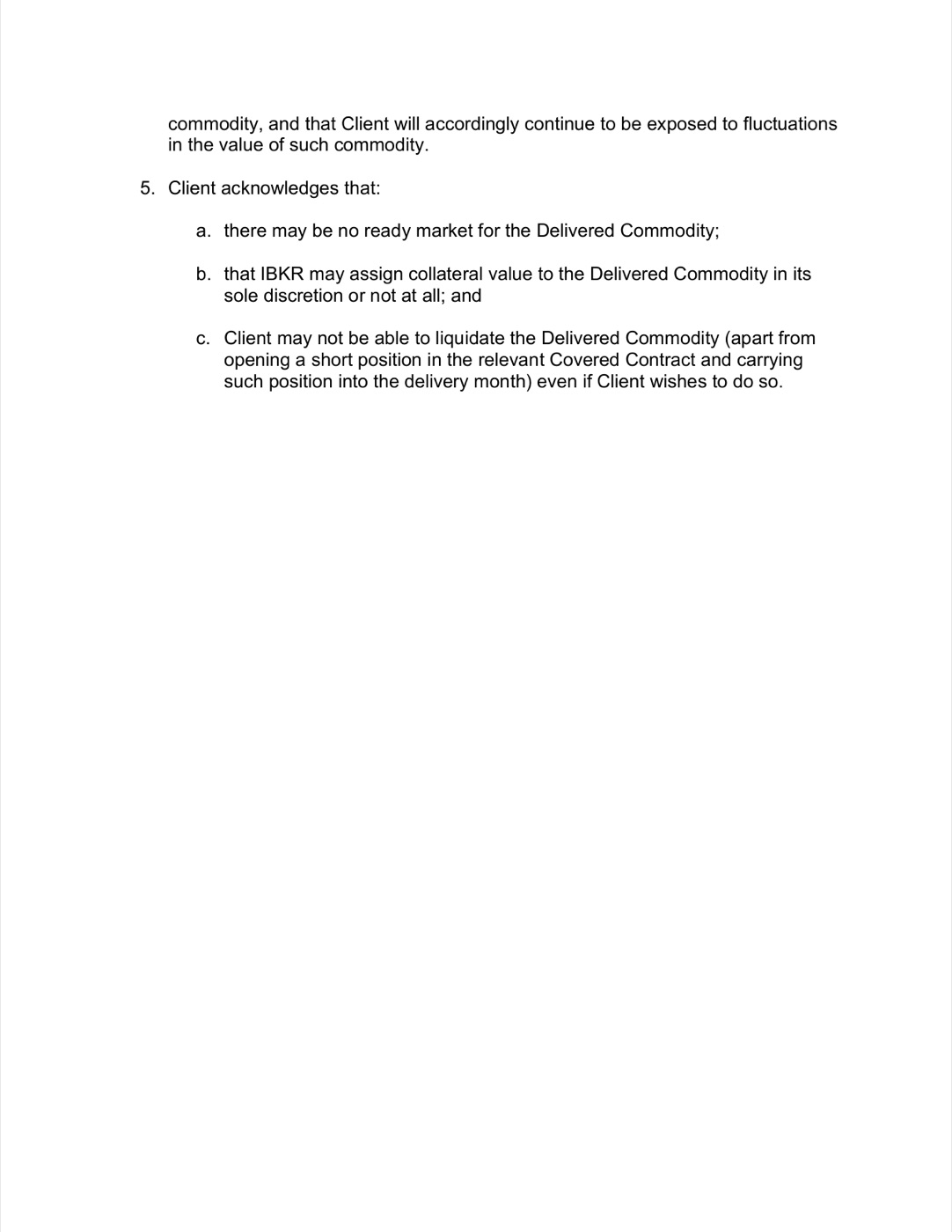 Interactive Brokers Client Agreement — page 30 of 30