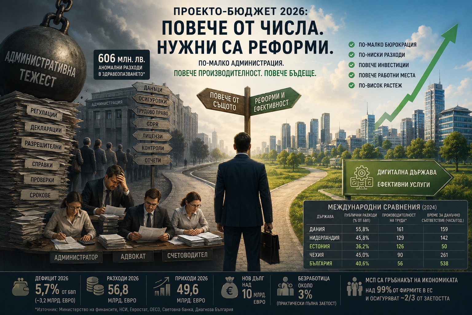 Проектобюджет 2026: повече от числа — нужни са реформи