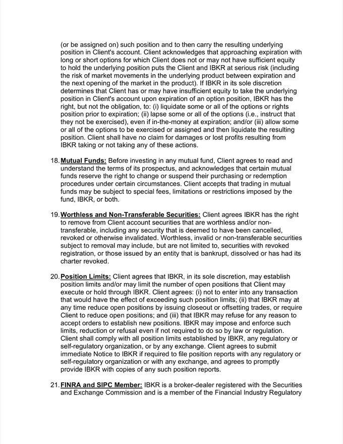 Interactive Brokers Client Agreement — page 12 of 30
