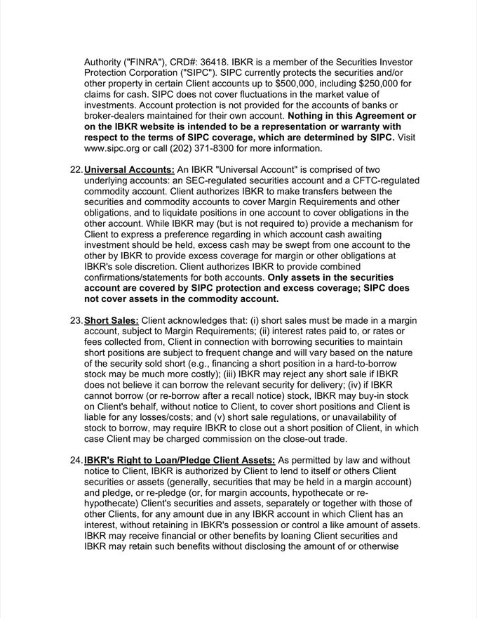 Interactive Brokers Client Agreement — page 13 of 30