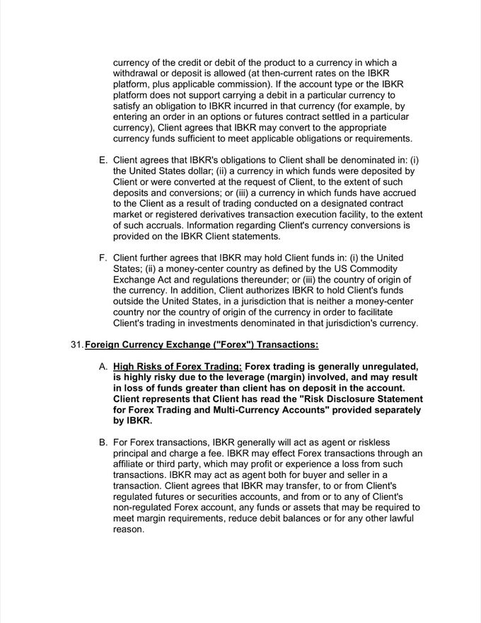 Interactive Brokers Client Agreement — page 16 of 30